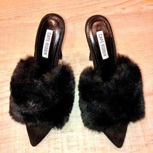 5” Faux Fur Trim Heels